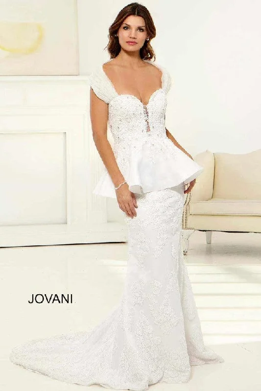 Sustainable Women's Apparel Style Upgrade Jovani 78140 Long Simple Wedding Dress JB Sustainable Women's Apparel Style Upgrade Jovani 78140 Long Simple Wedding Dress JB