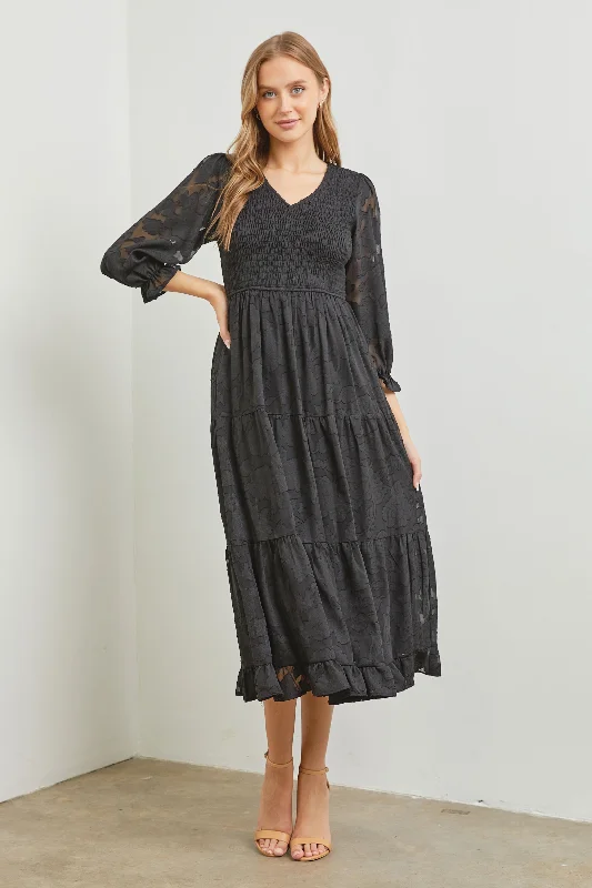 Chic Clothing For Women Exclusive Fashion Deals Annaliese modest midi dress in black-final sale