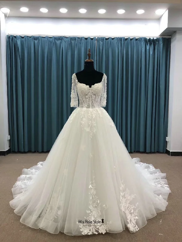 Stylish Clothes For Women Effortless Style, Endless Impact Half Sleeve Sexy Illusion Lace Wedding Dress Stylish Clothes For Women Effortless Style, Endless Impact Half Sleeve Sexy Illusion Lace Wedding Dress