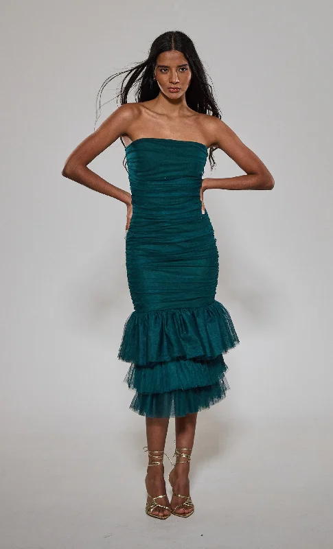 Women's Casual Garments Crazy Discounts, Hurry Up Emerald Triple Fishtail Bandage Dress Women's Casual Garments Crazy Discounts, Hurry Up Emerald Triple Fishtail Bandage Dress