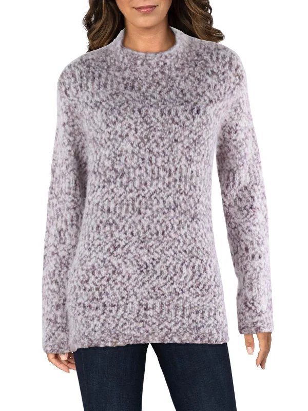 Affordable Women's Clothes Modish Fashion Discounts Womens Marled Mock Neck Pullover Sweater