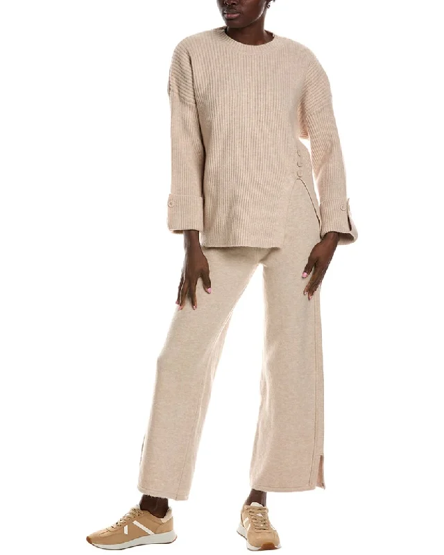Women's Holiday Outfit Modern Chic Discounts Lyra & Co 2pc Sweater & Pant Set