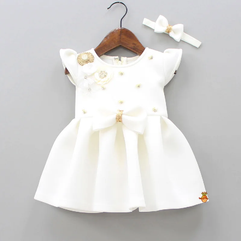 Casual Garments For Women Classic Elegance Sales Box Pleated Dress With Hairband