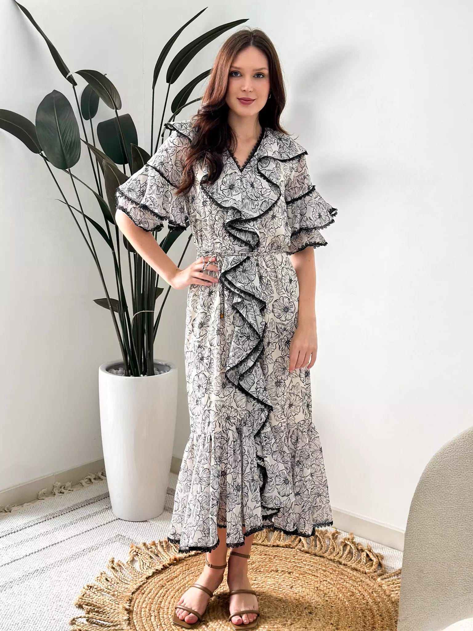 Women's Fashion-Forward Apparel Elevated Casual Discounts Night Lily Floral Dress