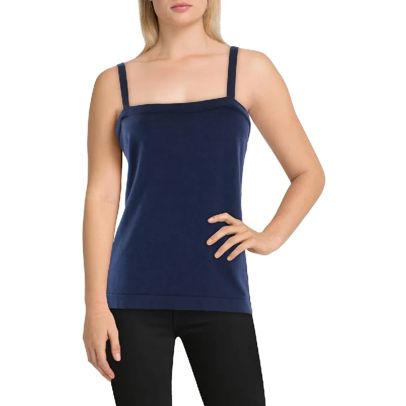 Women's Transitional Outfit Comfortable Chic Womens Square Neck Knit Tank Top Sweater