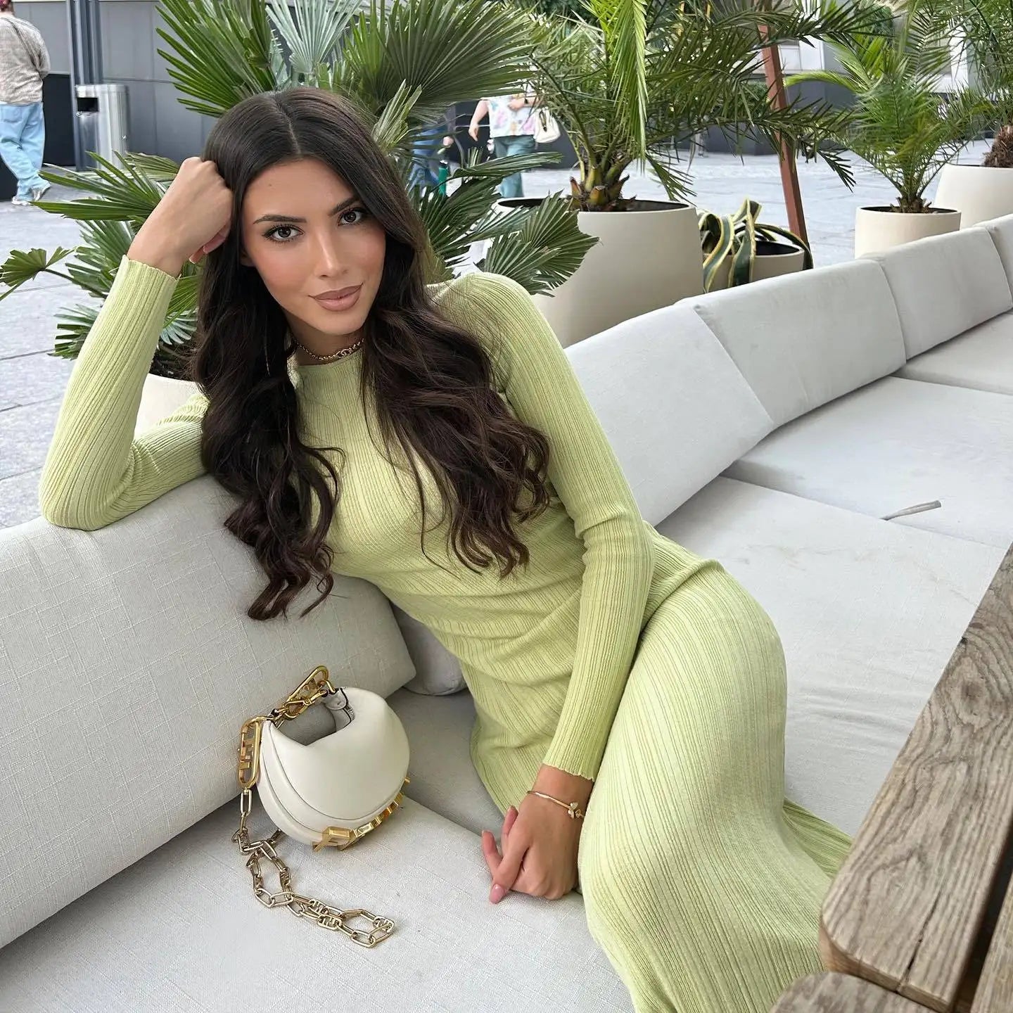 Formal Outfit For Women Style Upgrade Long Sleeve Knit High Waist Casual Fashion Elegant Stylish Sexy Charming Maxi Dress Formal Outfit For Women Style Upgrade Long Sleeve Knit High Waist Casual Fashion Elegant Stylish Sexy Charming Maxi Dress