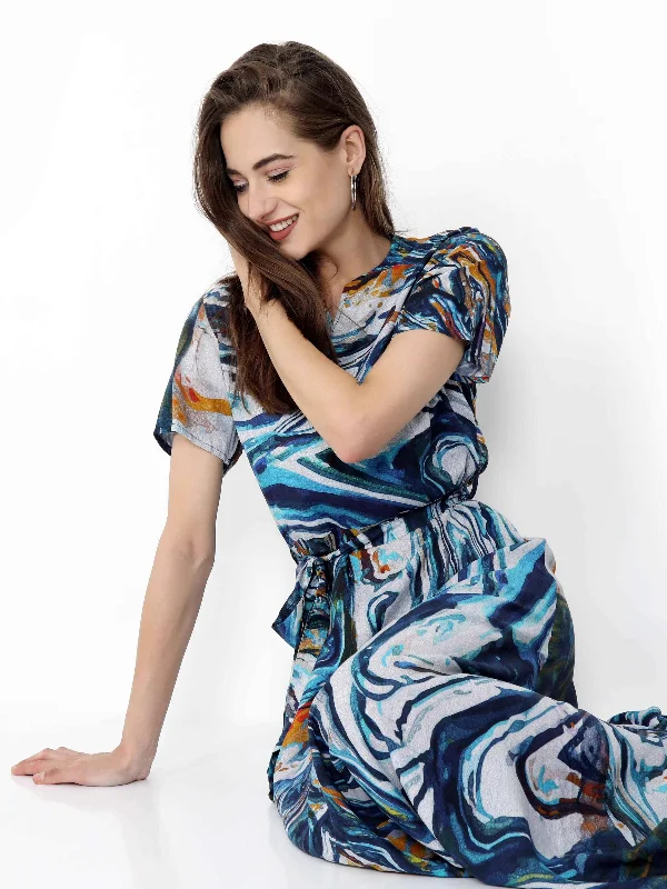Women's Sporty Clothes Vintage-Modern Style Offers Multicolored Digital Print Fit & Flare Maxi Dress Women's Sporty Clothes Vintage-Modern Style Offers Multicolored Digital Print Fit & Flare Maxi Dress