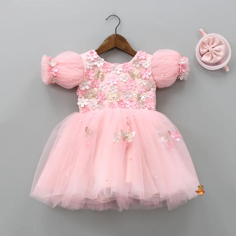 Women's Vacation Attire Clearance Event Flower Enhanced Butterfly Wings Dress With Head Band Women's Vacation Attire Clearance Event Flower Enhanced Butterfly Wings Dress With Head Band