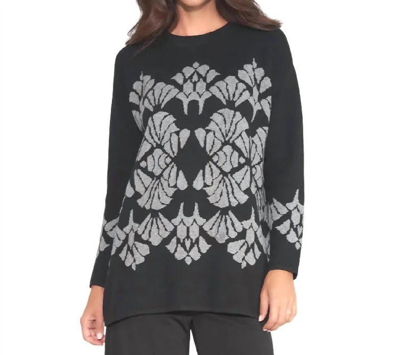 Women's Casual Clothing For Lounging Fashion-Forward Offers Eye Candy Sweater In Black/dark Gray Women's Casual Clothing For Lounging Fashion-Forward Offers Eye Candy Sweater In Black/dark Gray