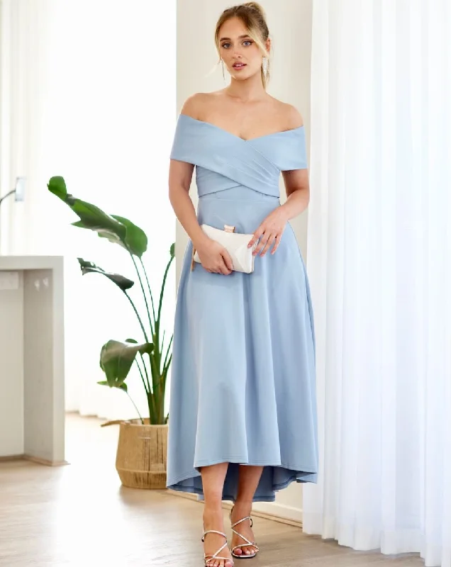 Women's High-Fashion Attire The Latest Trends Belina Midi Dress- Baby Blue