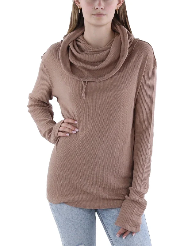 Women's Athletic Clothes Chic Style Discounts Hot Peppers Womens Cotton Cowl Neck Pullover Sweater