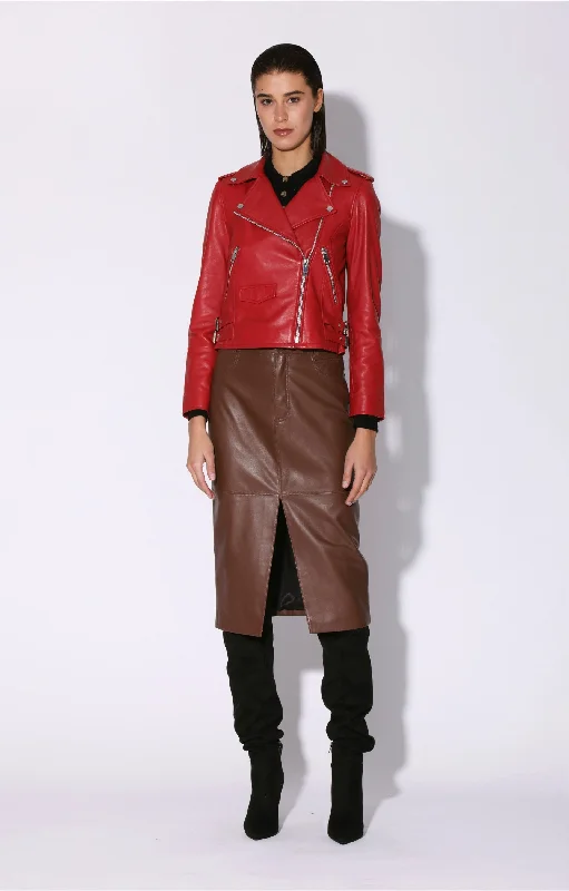 Women's Apparel Liz Jacket, Red - Leather