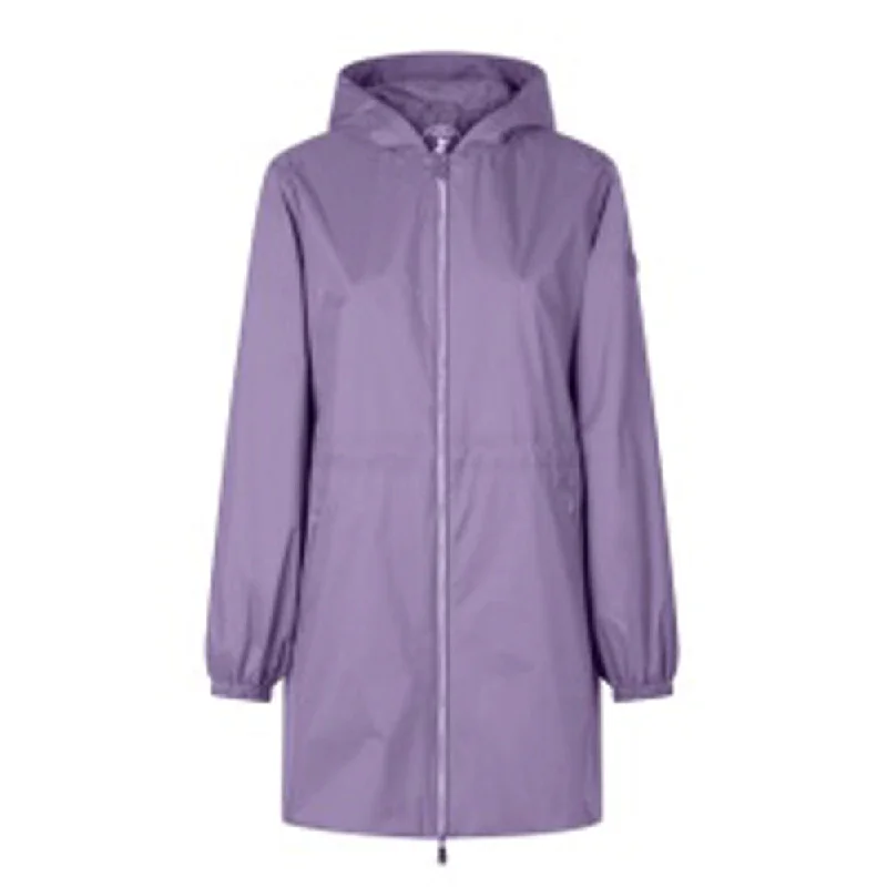 Trendy Clothing, Unbeatable Disco Women's FLEUR LIGHTWEIGHT RAIN JACKET in WISTERIA VIOLET