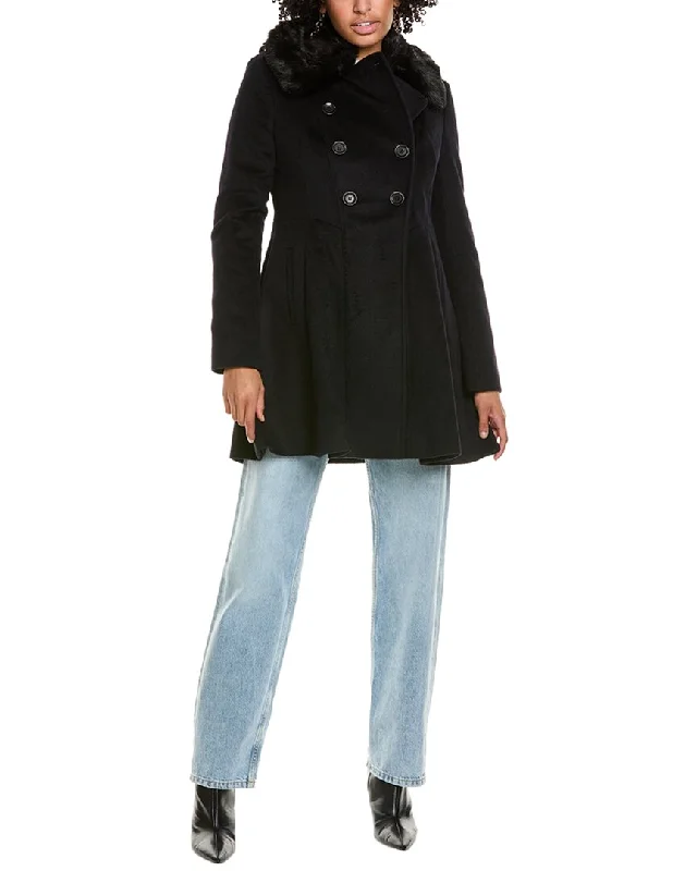 Women's Everyday Clothes Via Spiga Double-Breasted Wool-Blend Coat