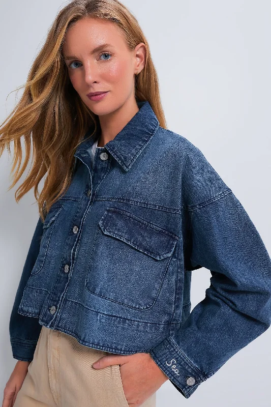 Modern Women's Outfit Blue Amari Denim Longsleeve Jacket