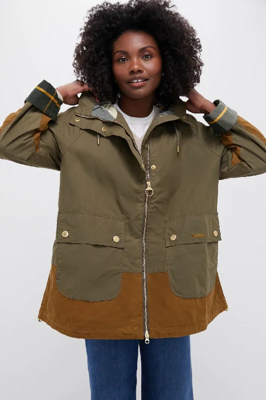 Must-Have Clothing Styles Now At Incredible Discounts Dusky Green Hayley Showerproof Jacket