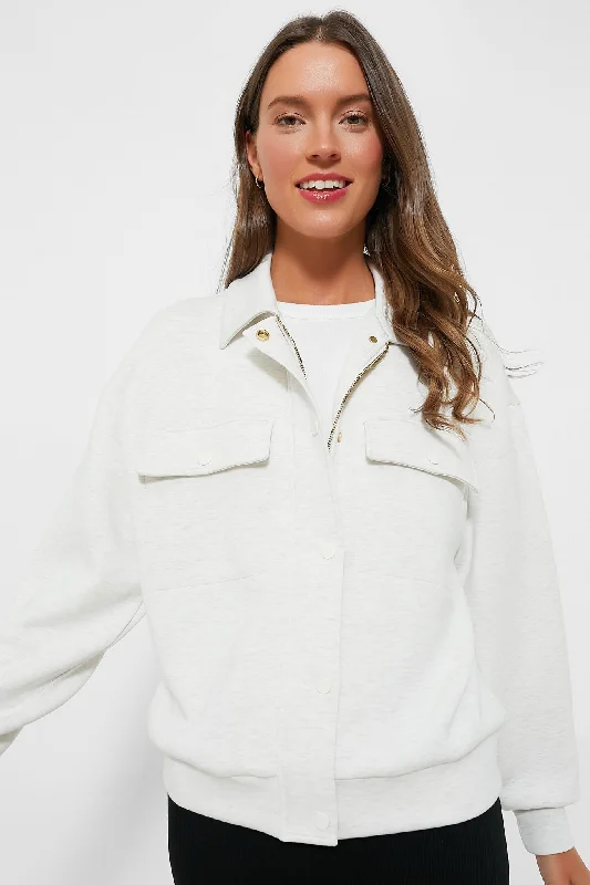 Timeless Women's Apparel Ivory Marl Elizabeth Jacket