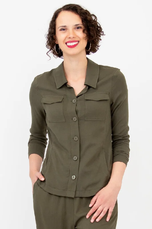 Premium Fashion At Promotional Prices – Limited Time Only Lauren Jacket, Khaki, Linen Bamboo