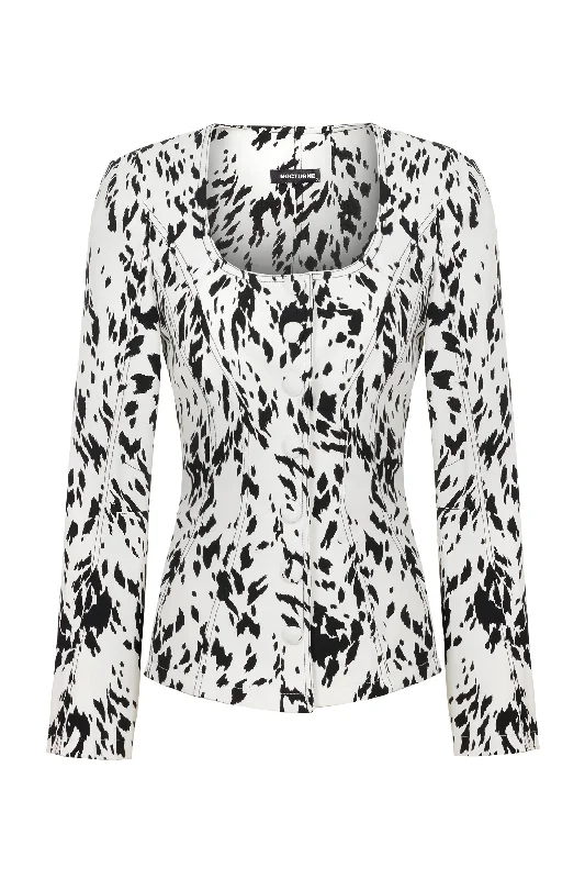 Women's Garments Printed Long Sleeve Jacket