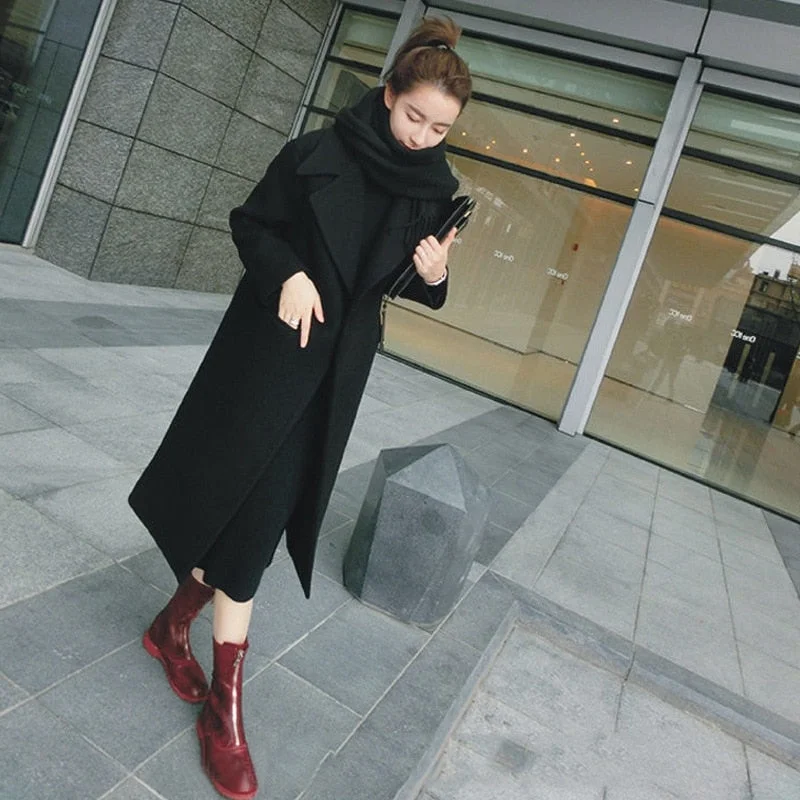 Women's Clothing For Casual Outings Winter woman coat female 2018 long thick jacket double-faced woolen windbreaker women's thin overcoat cashmere coat women