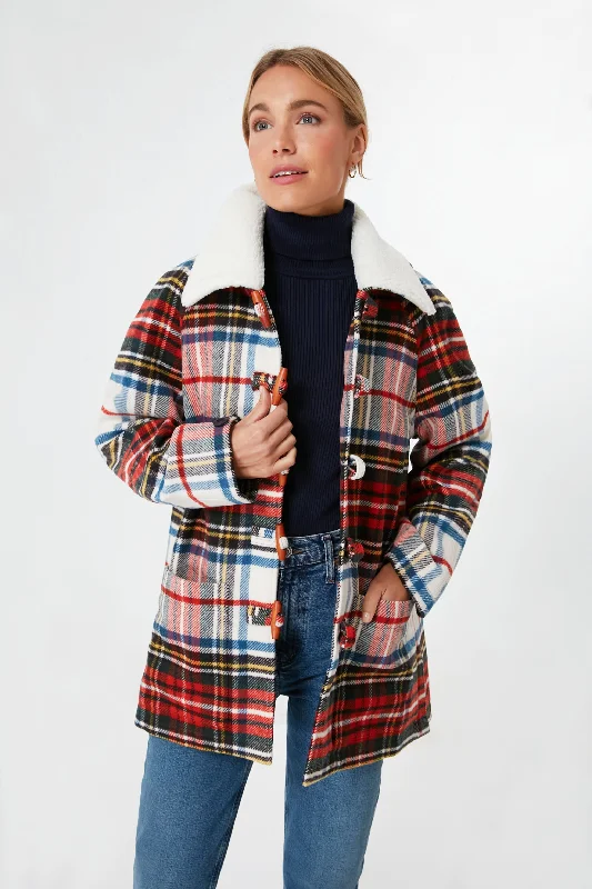 Affordable Fashion Clothing For Women Woodsy Plaid Cabinmate Toggle Jacket