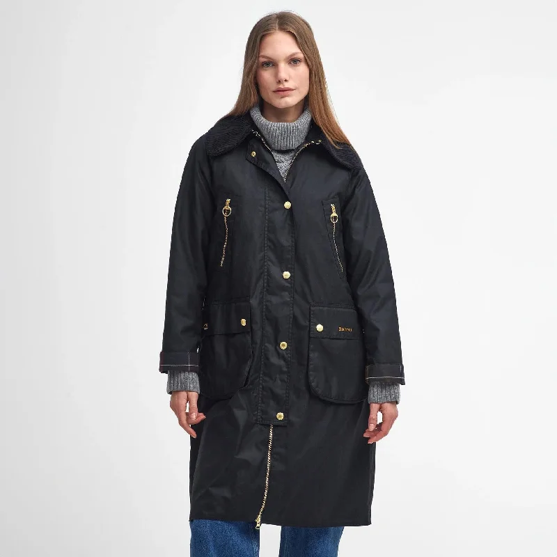 Formal Outfit For Women Ebberston Waxed Jacket Black/Classic