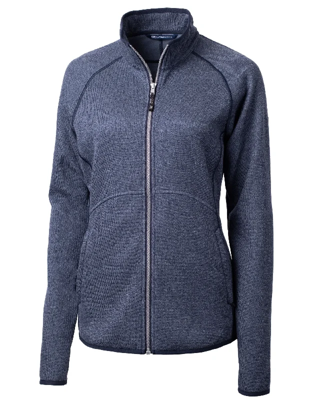 Women's Vacation Garments Cutter & Buck Mainsail Sweater-Knit Womens Full Zip Jacket