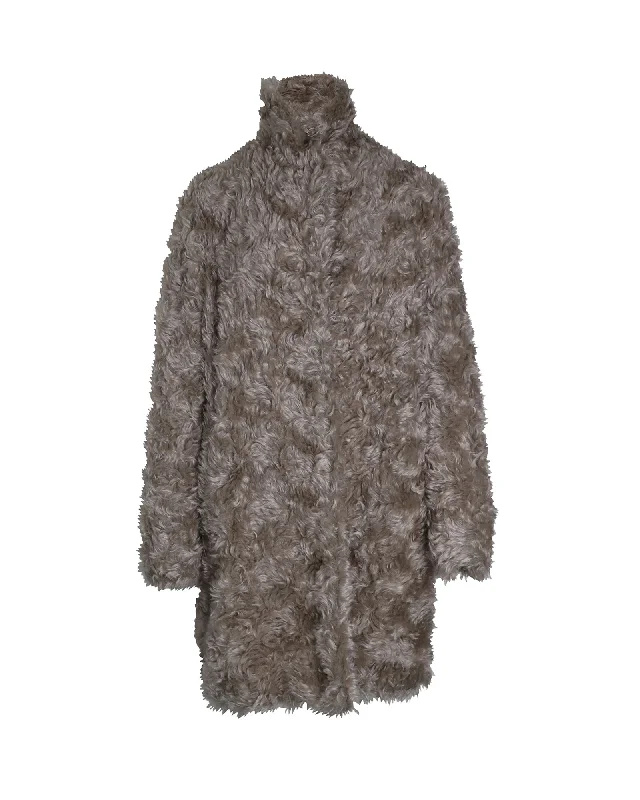 Timeless Women's Outfit Stella McCartney Faux Fur Coat in Beige Mohair