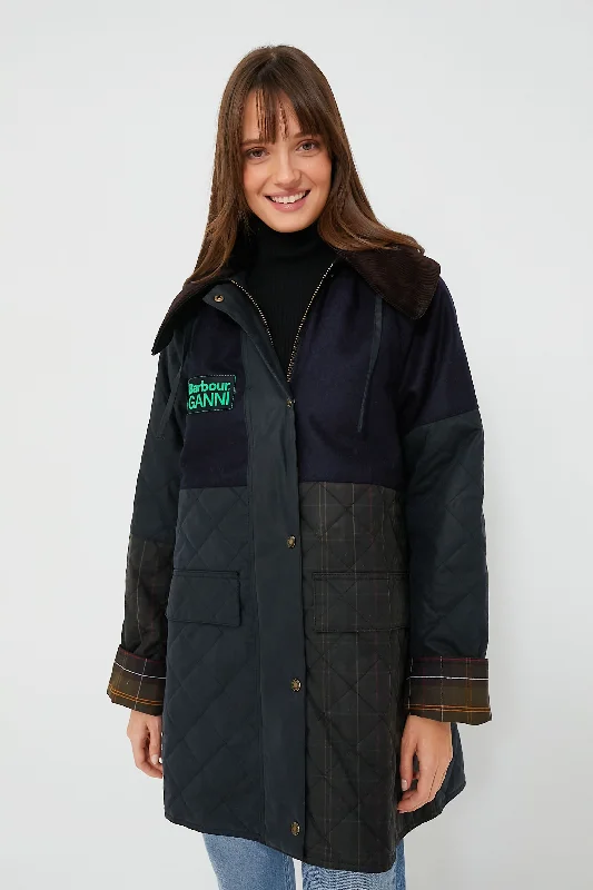 Limited-Stock Sale – Stylish Outfits At Lower Prices Navy Classic Barbour Ganni Burghley Jacket