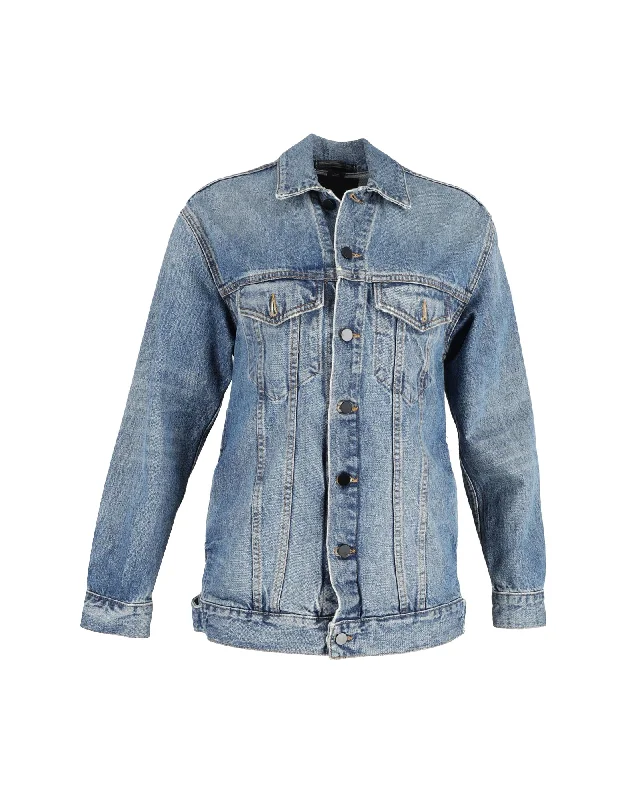 Stylish Outerwear Clothes For Women Alexander Wang Daze Oversized Denim Jacket in Blue Cotton