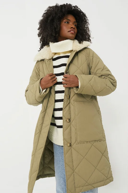 Women's Casual Apparel Kaki Boy Long Jacket