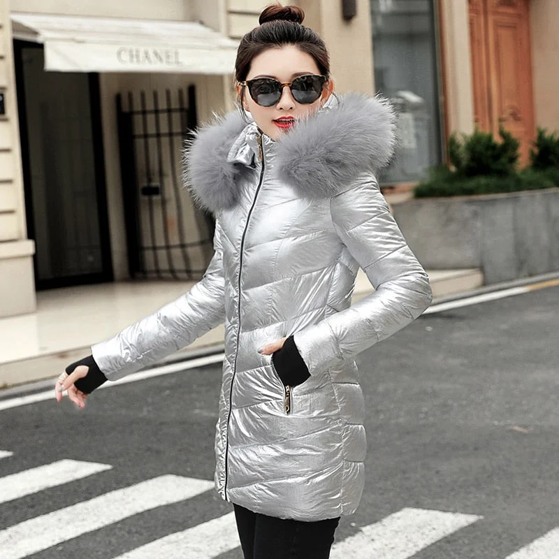 Women's Fashion-Forward Apparel 2018 Fashion Wadded jacket Female Coat Women Winter New Slim Warm Down cotton clothing Long sleeve Coat Winter Jackets