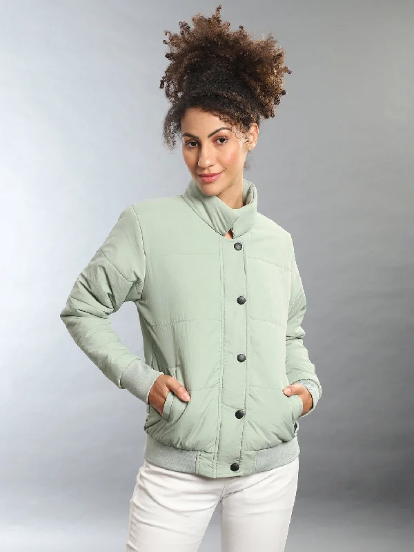 Women's Party Outfit Campus Sutra Women Solid Windcheater Bomber Jacket