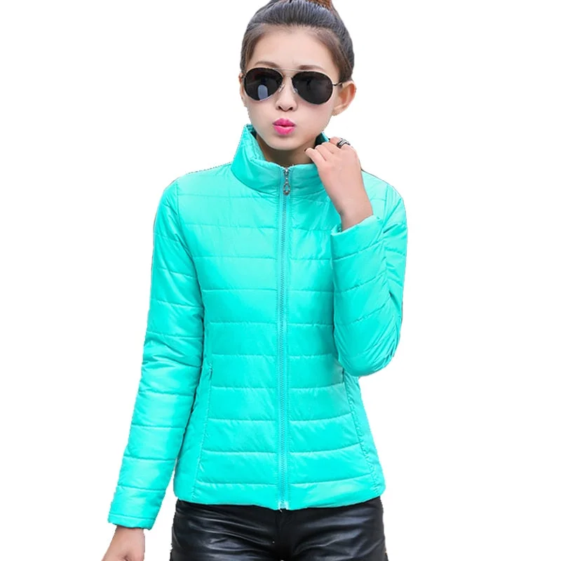 Women's Elegant Outfit 2018 women winter jacket ultra light candy color spring coat female short parka cotton outerwear jaqueta feminina