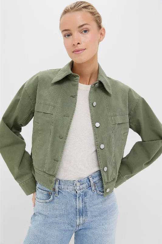 Women's High-Fashion Clothes Thyme Cropped Trapeze Jacket