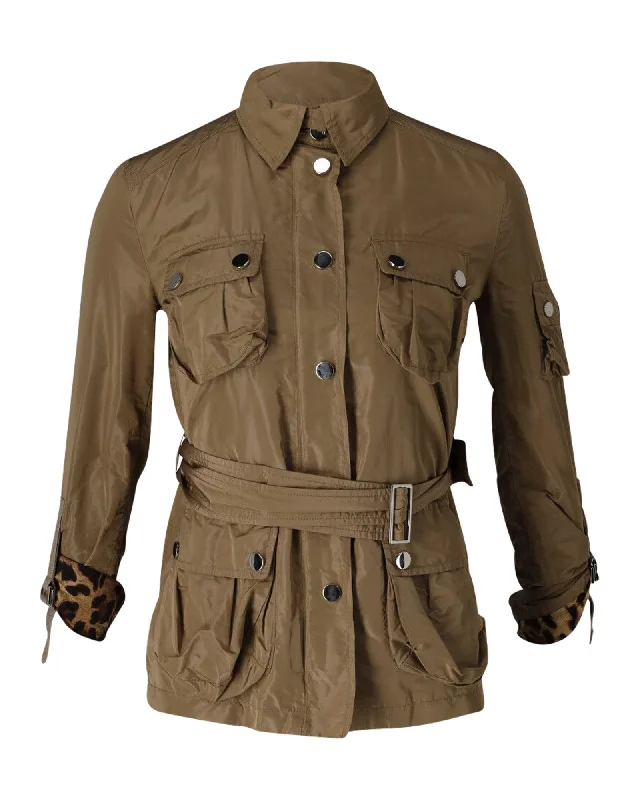 Women's Stylish Casual Garments Dolce & Gabbana Safari Jacket in Brown Polyester