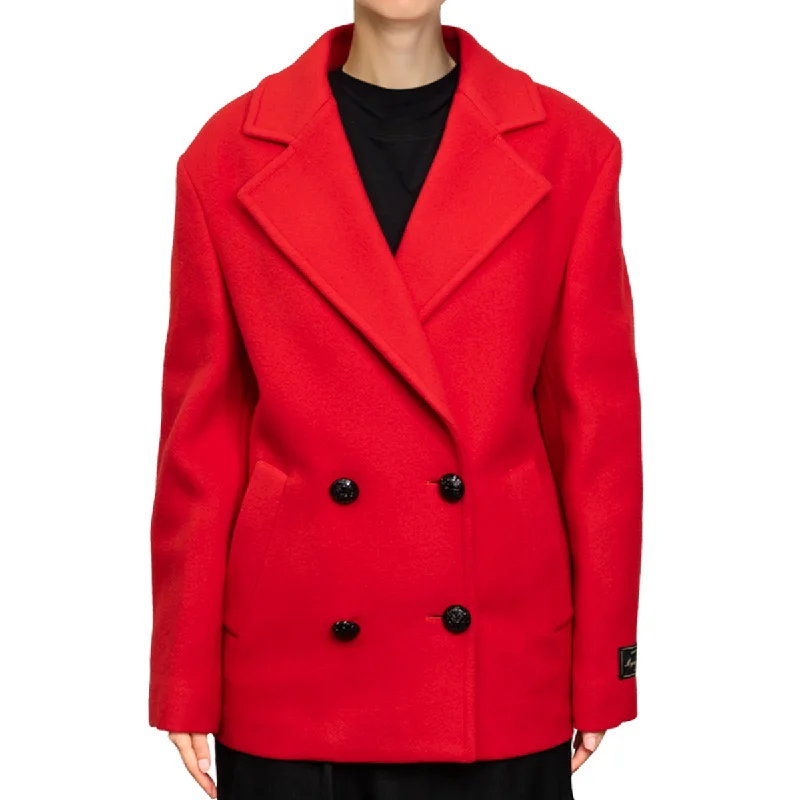 Women's Clothing Sets Women's Wool Felt Coat Red