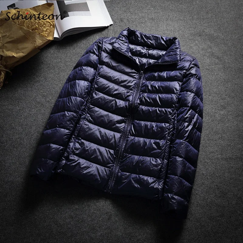 Women's Clothing 2018 Schinteon Ultra White Duck Down Jacket Spring Autumn Warm Slim Zipper Women Fashion Light Down Coat 13 Colors S-3XL