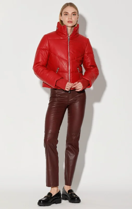 Women's Professional Garments Edwina Jacket, Red - Leather