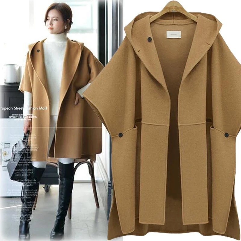 Women's Vacation Outfit 2018 Autumn Winter Jacket Women Bat Sleeved Cardigan Coat Women Plus Size 4XL Manteau Femme Hiver Jacket Outwear