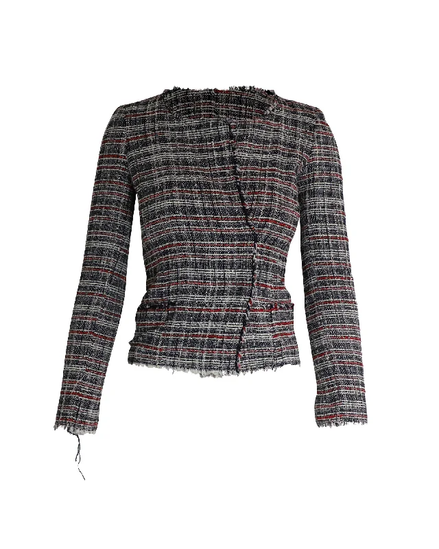 Stylish Women's Outfit Étoile Isabel Marant Tweed Jacket in Multicolor Cotton