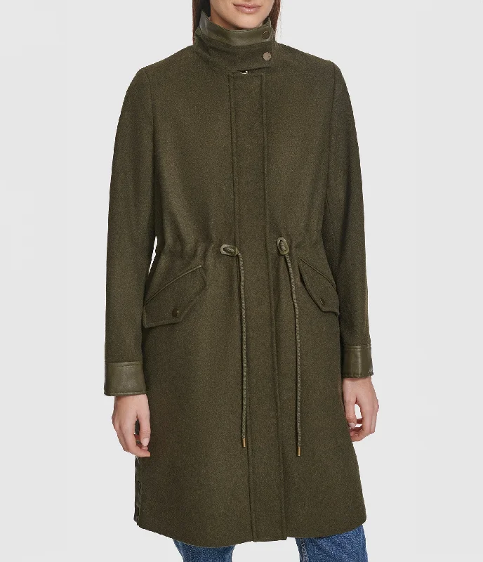 Women's Resort Garments Chesme Anorak Style Wool Coat