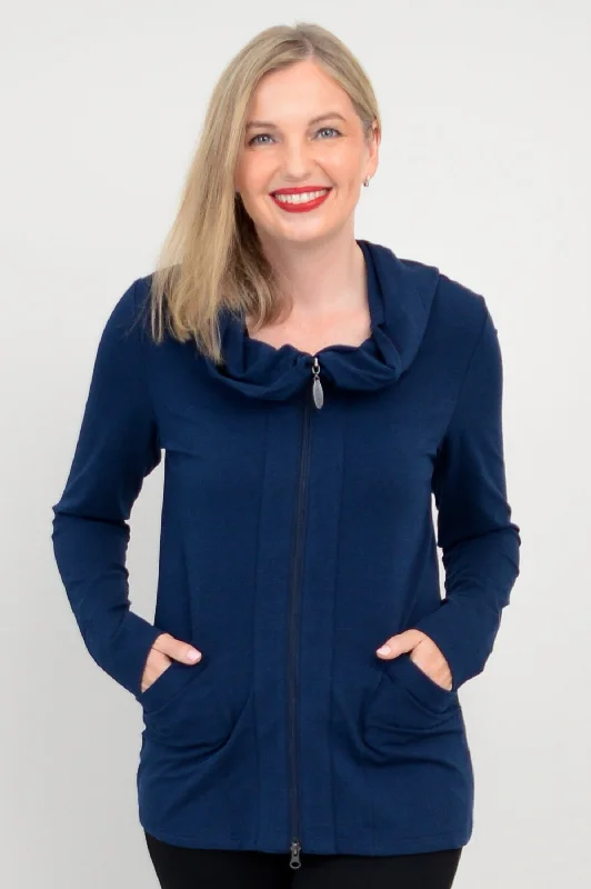 Women's Elegant Evening Outfit Seymour Jacket, Indigo, Bamboo