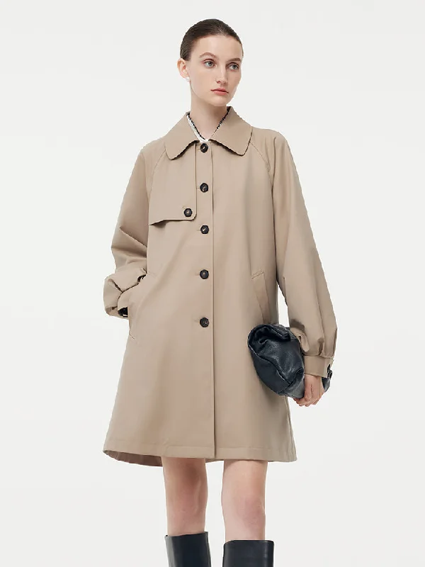 Casual Apparel For Women Worsted Wool Blend Waterproof Women Trench Coat