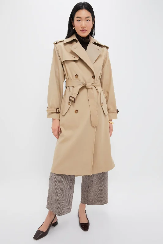 Casual Chic Clothing For Women Surrey Tan Cotton Twill Trench Coat