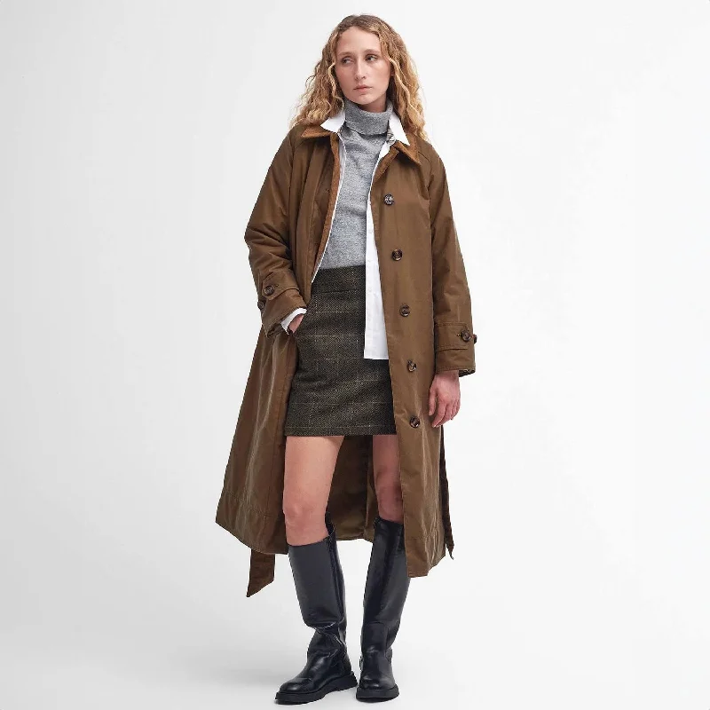 Unbeatable Discounts On The Latest Fashion Trends Marianne Waxed Trench Coat Sand/Ancient Loden Tartan