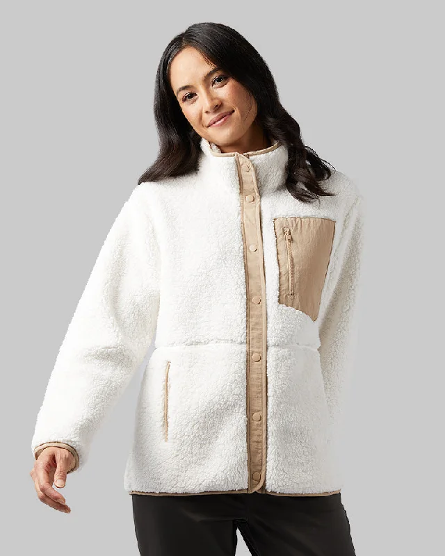 Comfortable Outfit For Women WOMEN'S COZY SHERPA SNAP JACKET