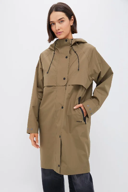 Comfortable Women's Apparel Dusky Green Jayla Waterproof Parka