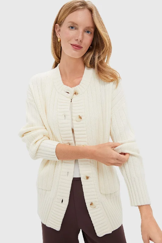 Women's Professional Clothes Egret Pensdale Relaxed Knit Jacket