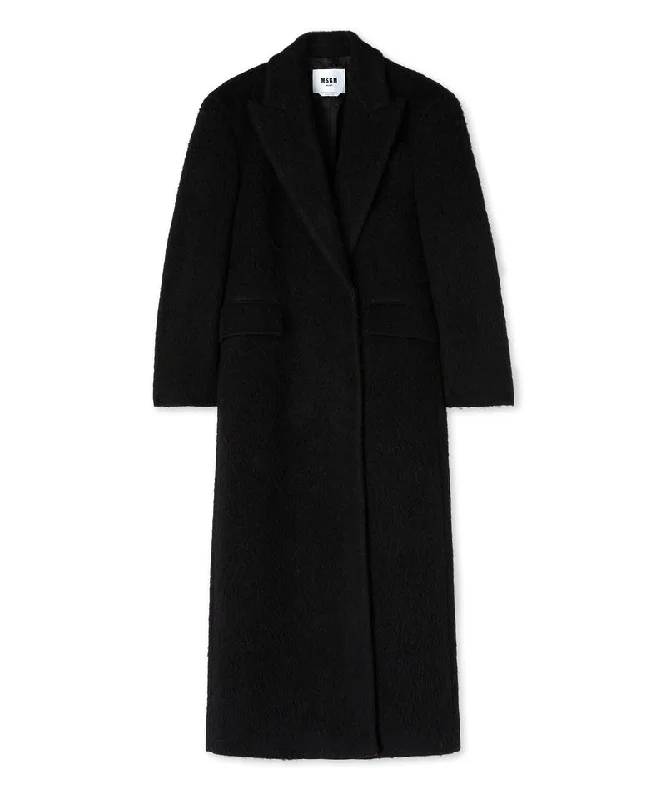 Big Discounts On Premium Fashion Collections Blended wool "Brushed Wool felt" coat Black